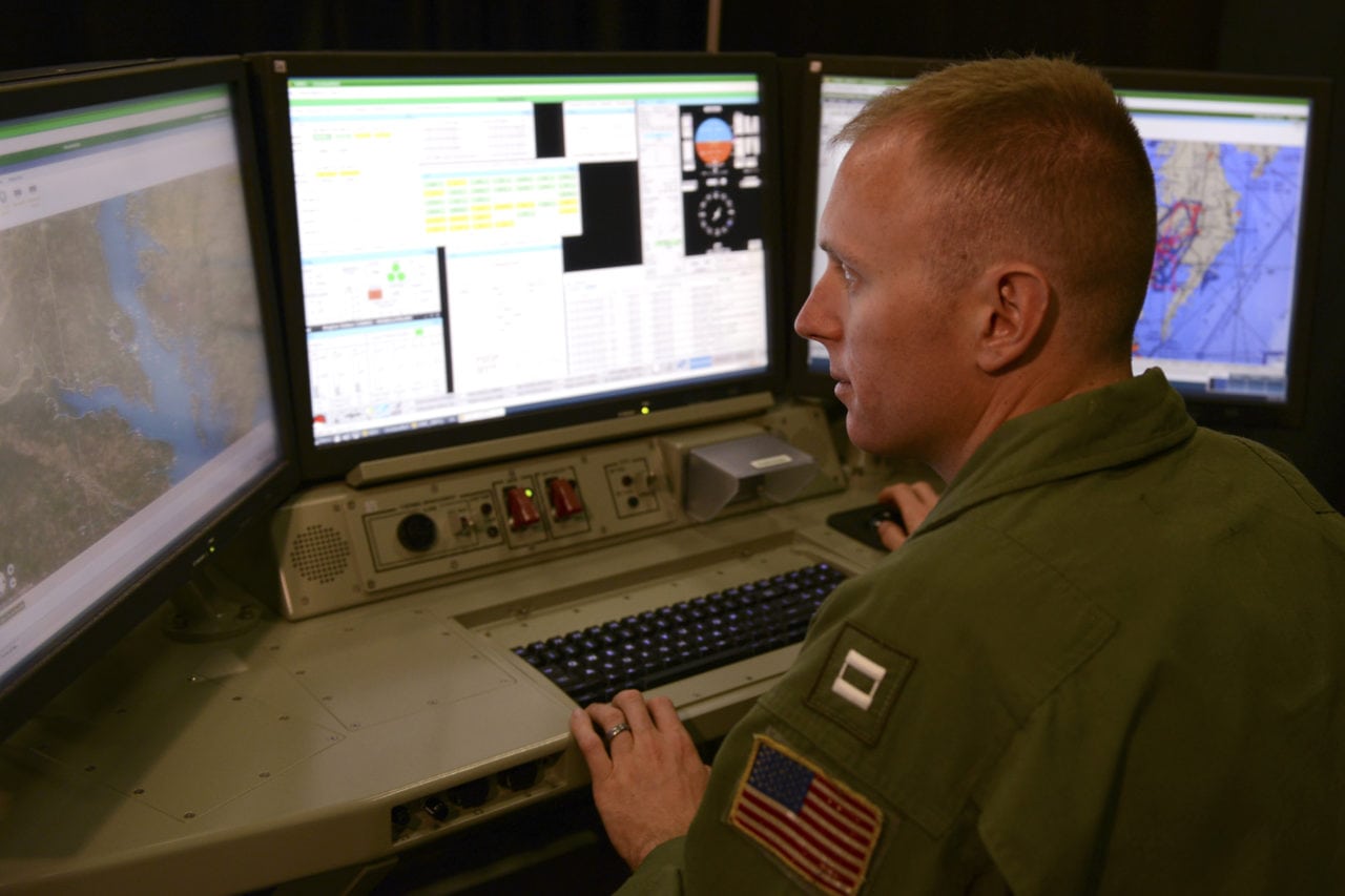 Navy flight test pilot demonstrates functionality of new software for the future UClass system 