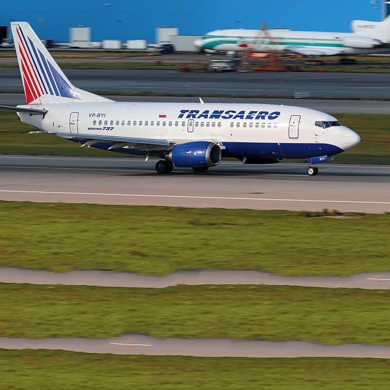Transaero Airlines flight