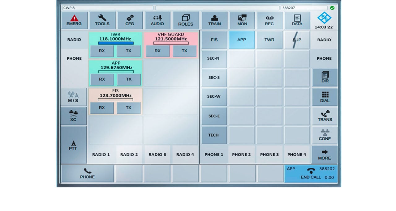 The Rohde and Schwarz R&S VCS-4G voice communications system