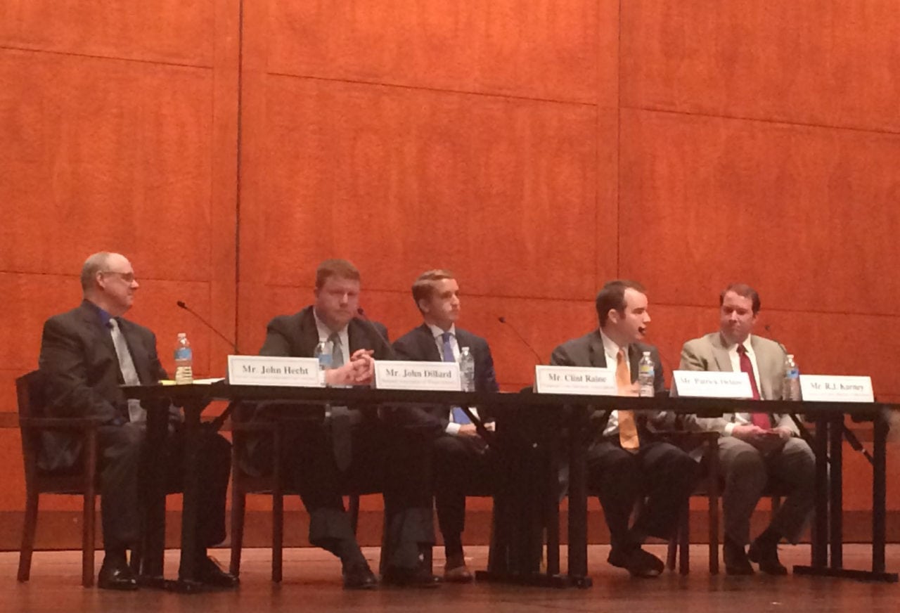 Panelists at the Agricultural Applications of Unmanned Aircraft Systems forum on Capitol Hill