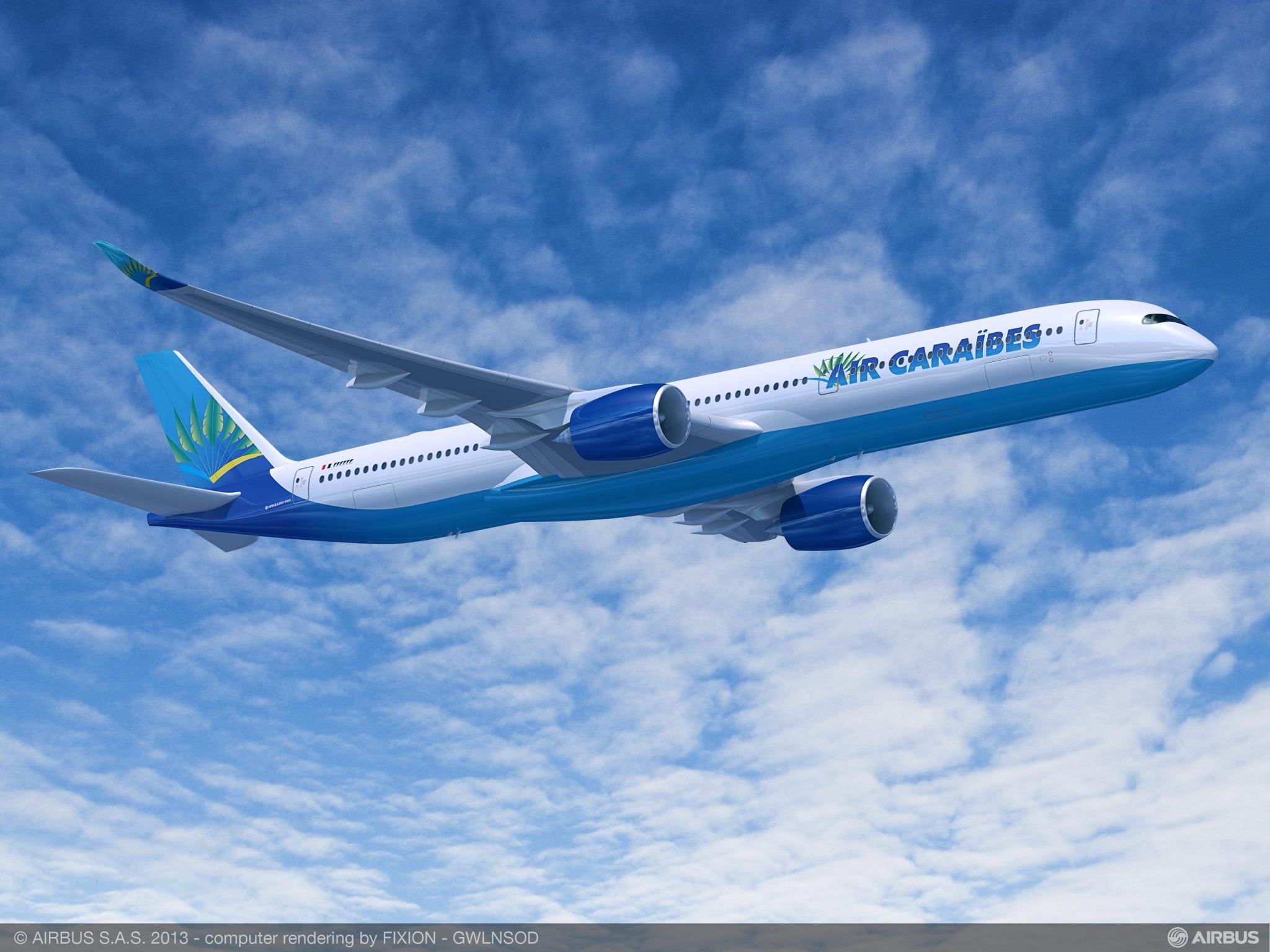 Air Caraibes A350 XWB rendering