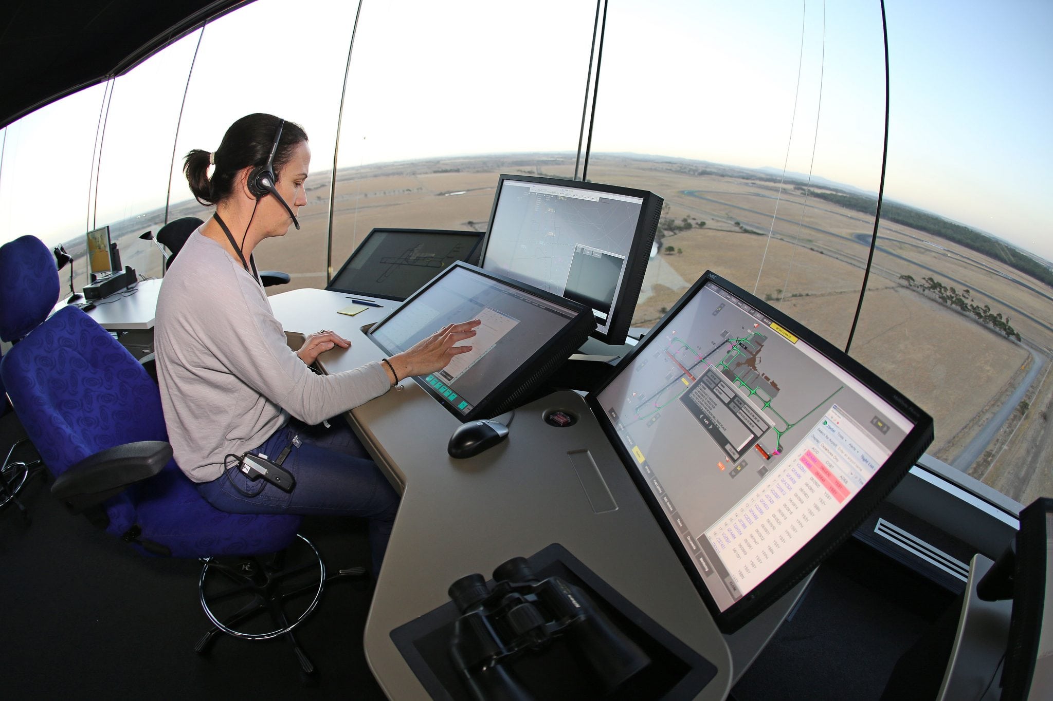 Airservices air traffic control tower at Melbourne Airport