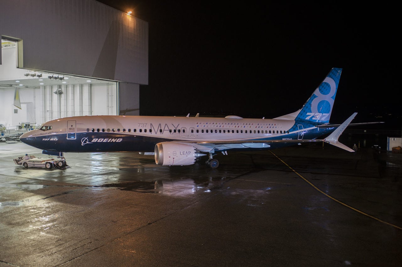 Boeing’s first completed 787 MAX 8