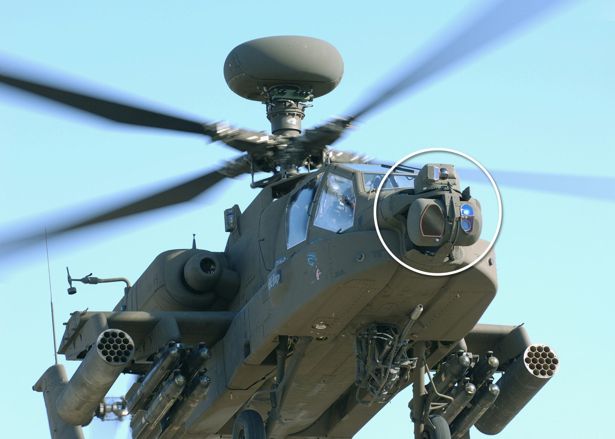 The Modernized Target Acquisition Designation Sight/Pilot Night Vision Sensor (M-TADS/PNVS) system, the advanced electro-optical fire control system that AH-64D/E Apache helicopter