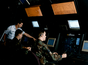 ATC controllers tracking aircraft with STARS. STARS is capable of tracking up to 1350 airborne aircraft simultaneously within a terminal area