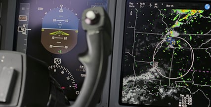 Cockpit of Gulfstream GIV-SP with PlaneDeck