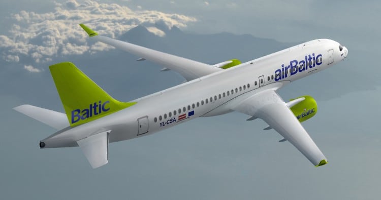 airBaltic CS300, rendering