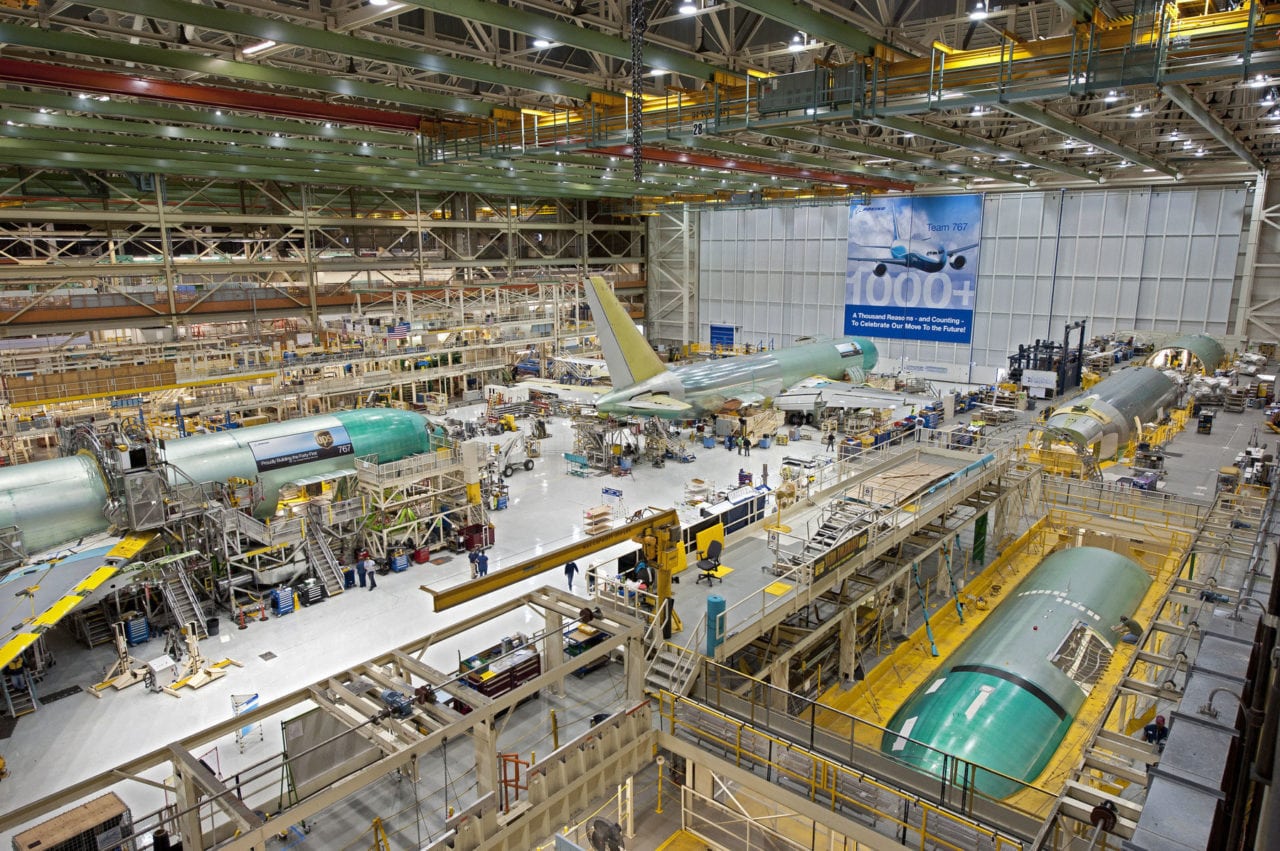 Everett, Wash. facility where Boeing will build the platforms for the now-delayed KC-46 tankers