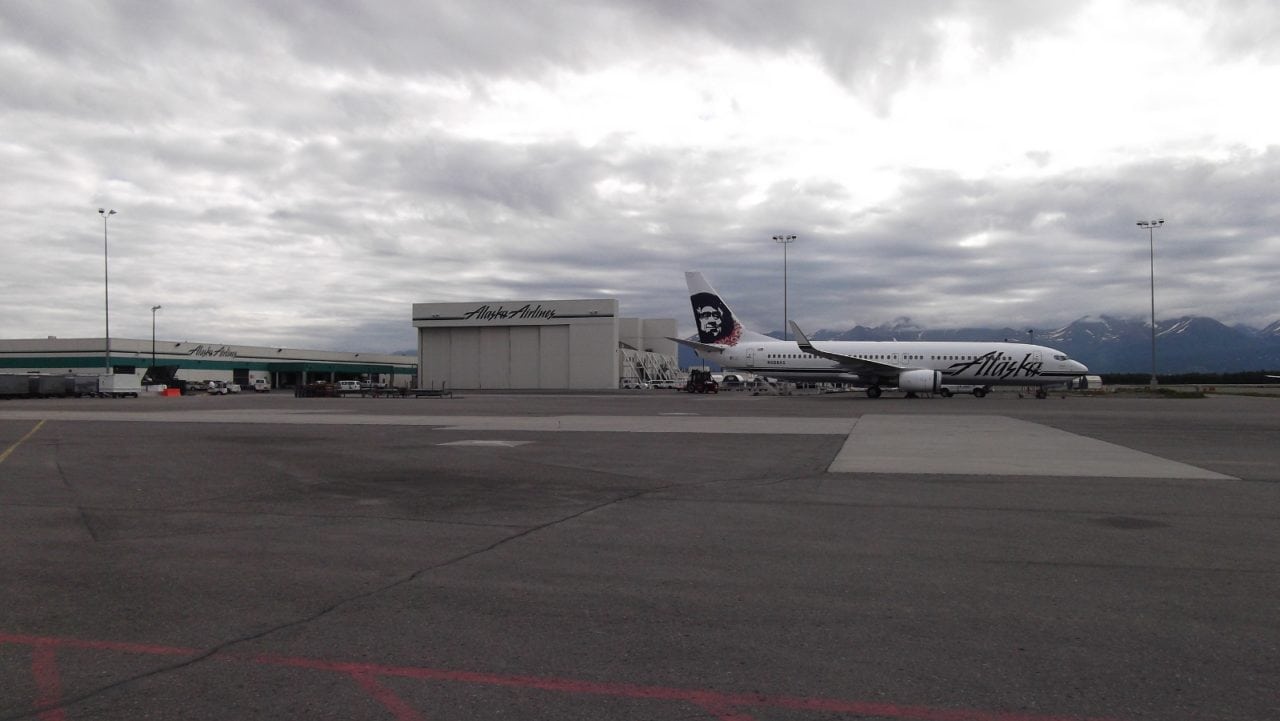 Alaska Airlines’ current maintenance hangar in Anchorage, Alaska