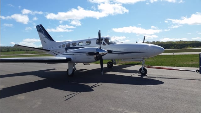 Cessna 441 that received a life-extending avionics upgrade