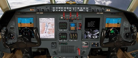 StandardAero Falcon 50EX Pro Line Fusion 21-equipped cockpit
