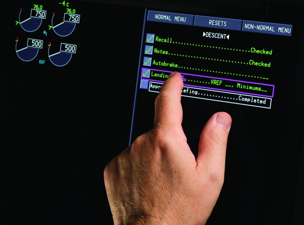 Displays 777X Touchscreens from Rockwell Collins