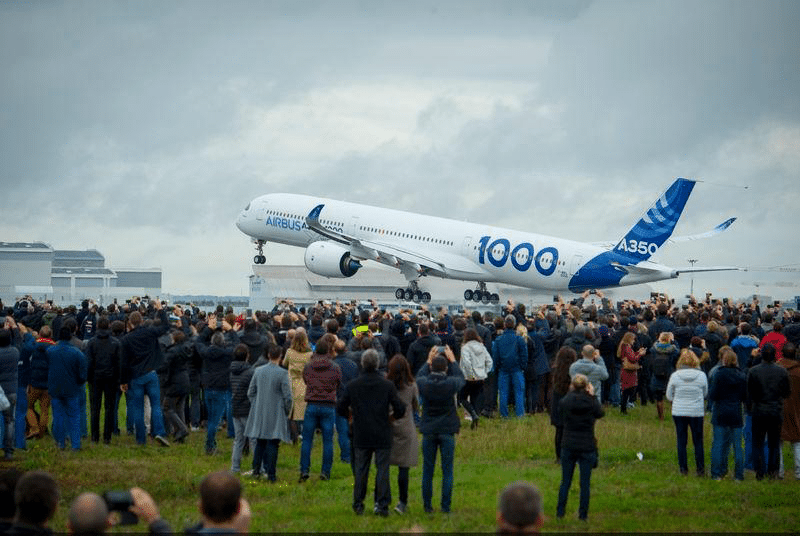 Airbus A350-100 first flight. Photo: Airbus.
