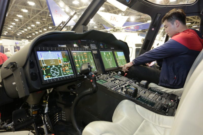 AW189 cockpit avionics suite.