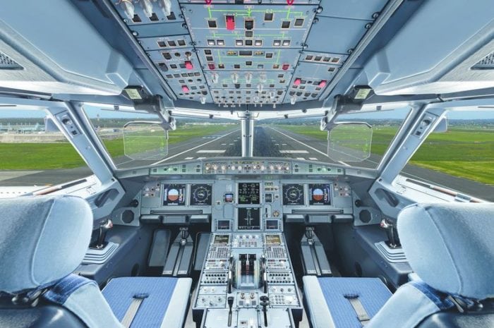 Airbus A320 cockpit. Photo: Airbus.