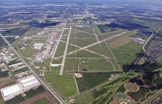 An aerial view of Ellington Airport, a mixed use airfield located in Houston, Texas. Photo: Houston Airports.