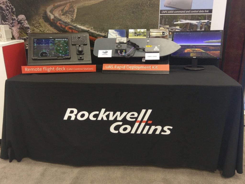 Rockwell Collins exhibits its UAS ground control station and other technologies at AUVSI Xponential 2017.