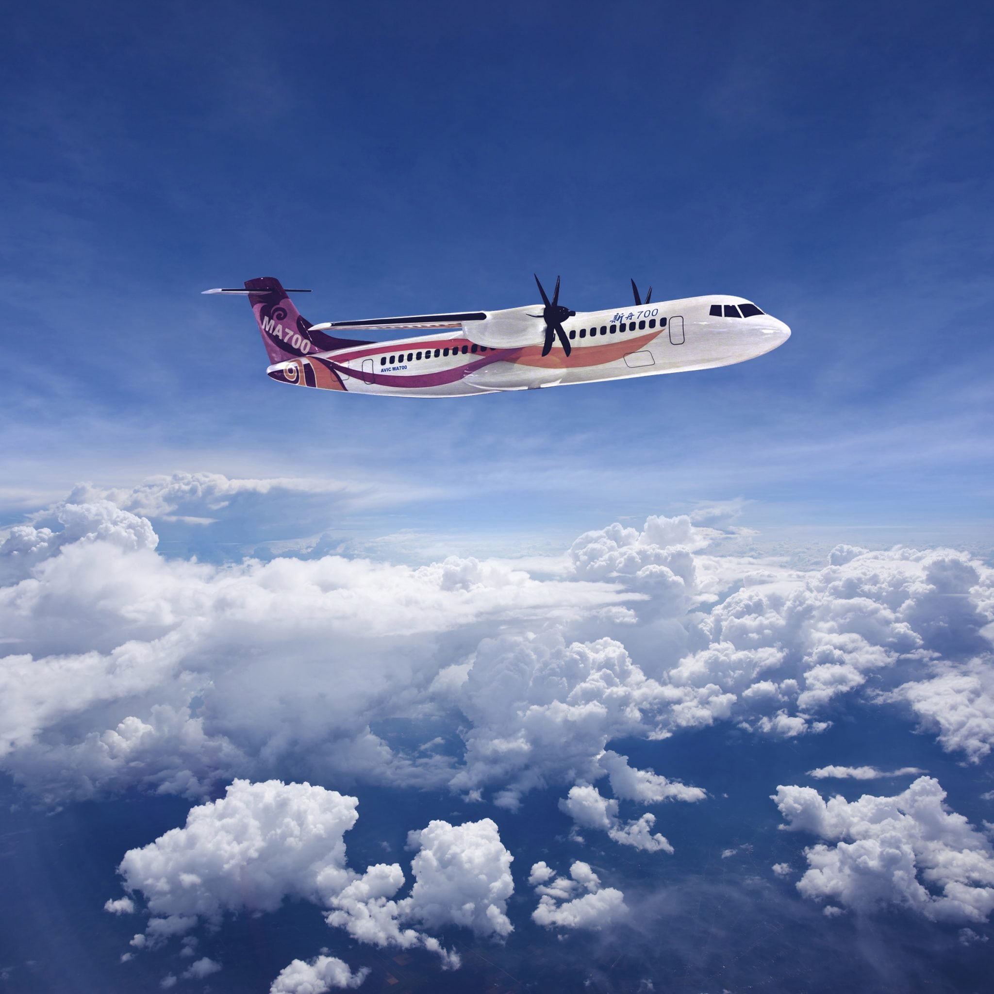 The AVIC MA-700 regional airliner equipped with Rockwell Collins Pro Line Fusion avionics system