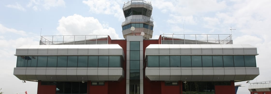 The air navigation center at Tbilisli airport in Georgia