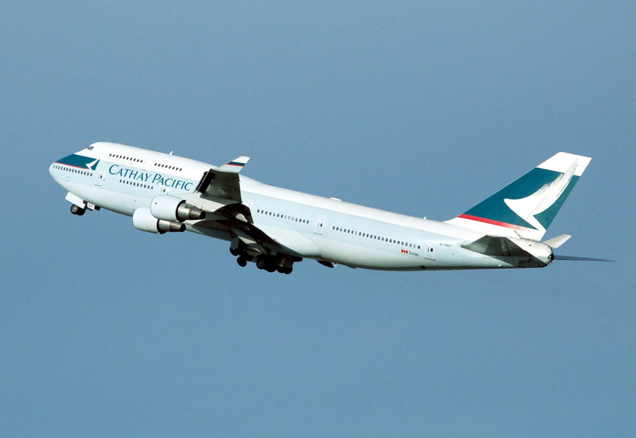 A Cathay Pacific Airways flight