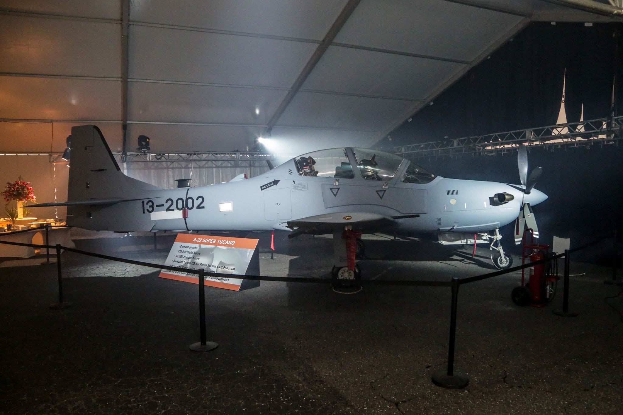 The first US built A-29 Super Tucano aircraft