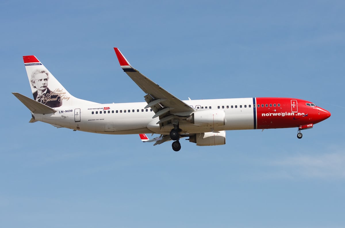 A Norwegian Airlines flight