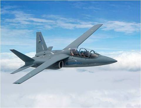 The Textron AirLand Scorpion in flight