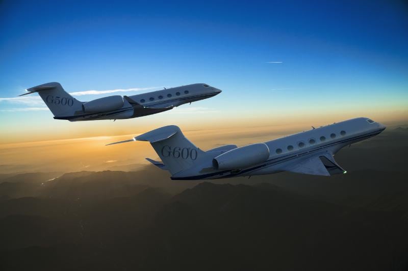 Gulfstream G500 and G600 aircraft artist rendering