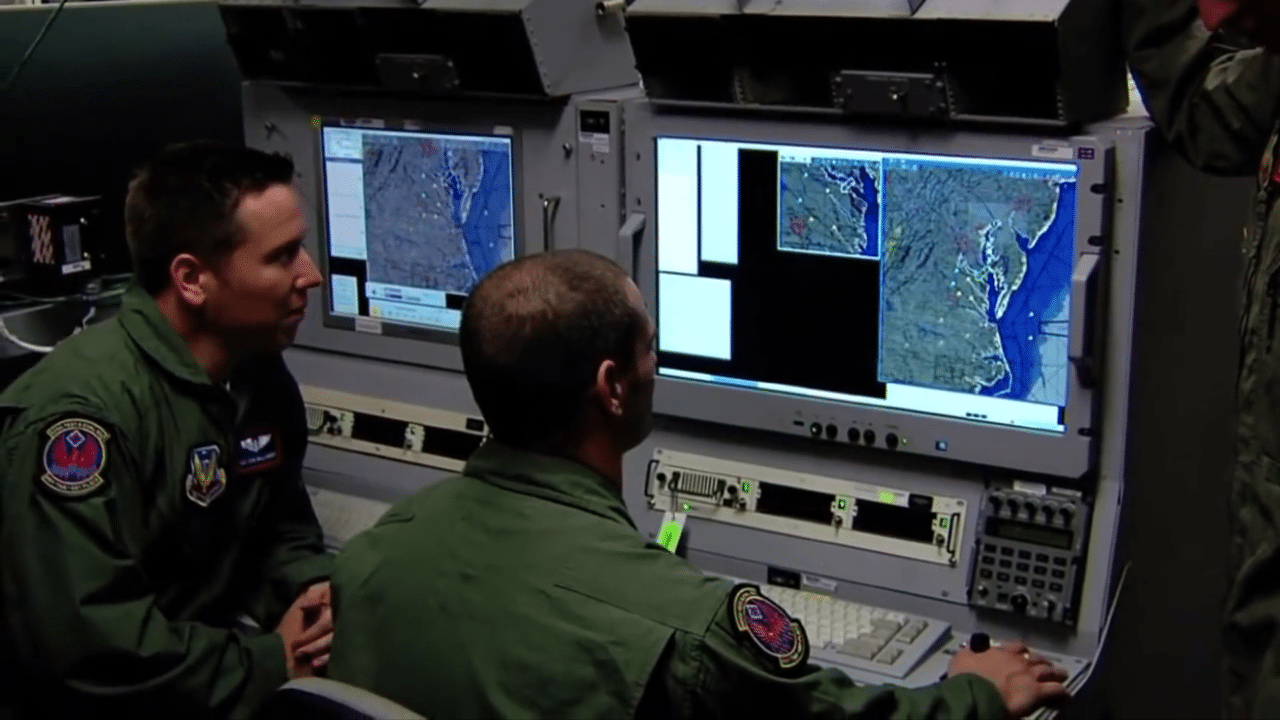 Technicians demonstrating the Joint STARS system