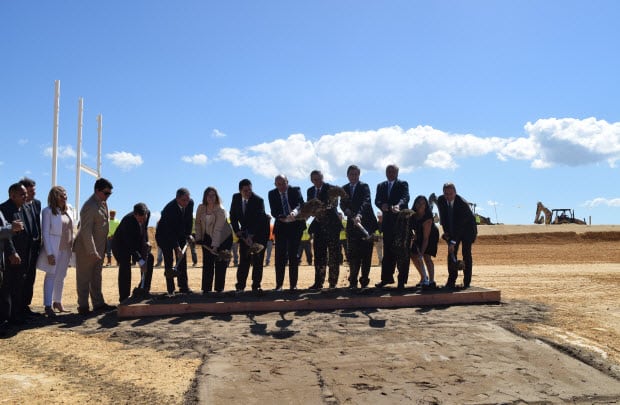 The ground breaking at the Lufthansa Puerto Rico overhaul facility