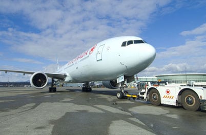 Air Canada Boeing 777-300 aircraft on runway