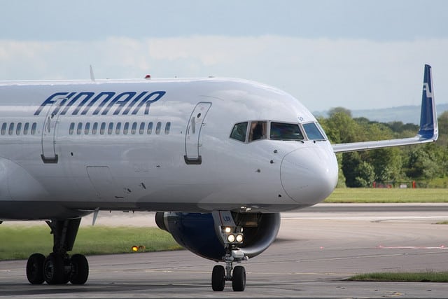 Finnair aircraft on runway