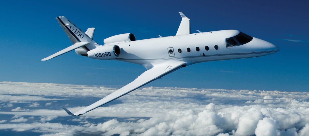 Gulfstream G150 aircraft in flight