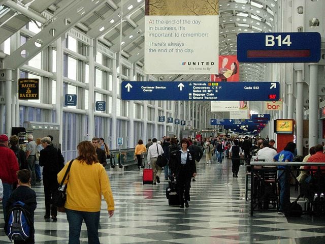 Passengers at O’Hare International Airport