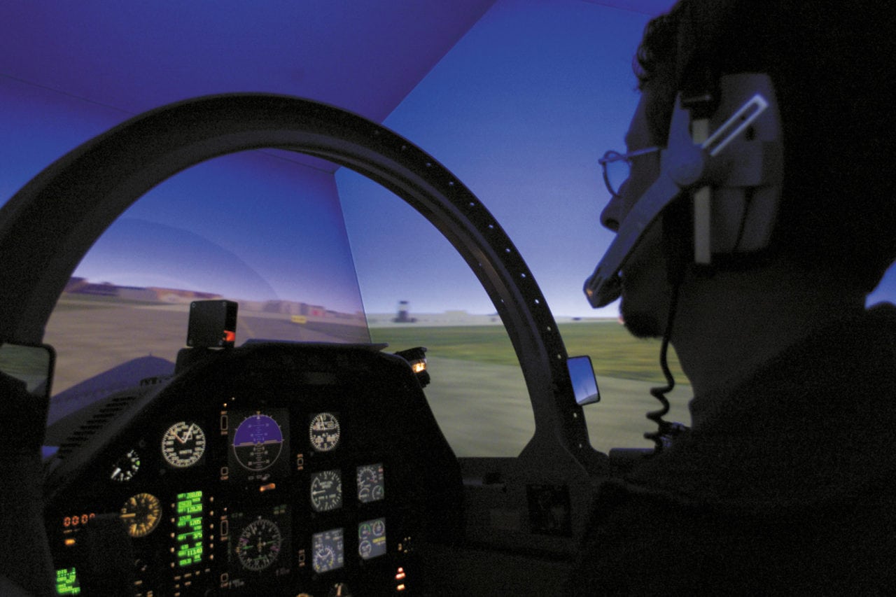 CAE-built CT-156 Harvard flight training device operated as part of the NATO Flying Training in Canada (NFTC) program