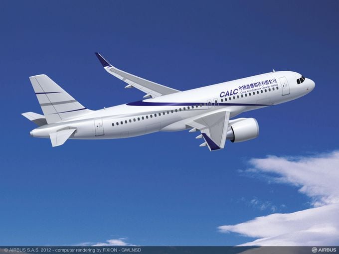 Airbus A320_neo in CALC livery, rendering