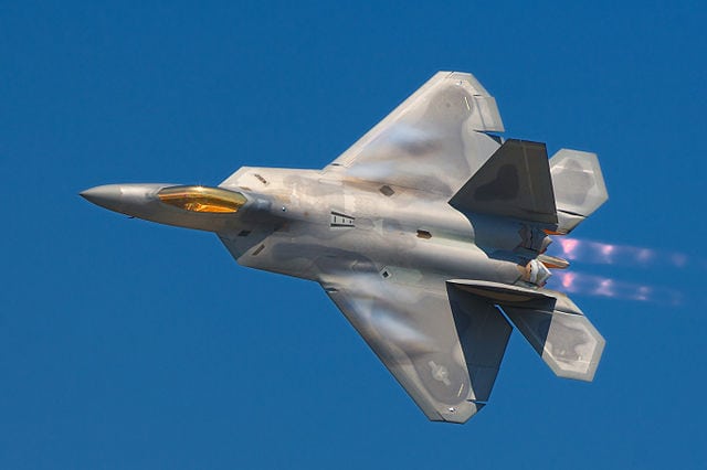 F-22 Raptor. Photo: Rob Shenk via Wikipedia