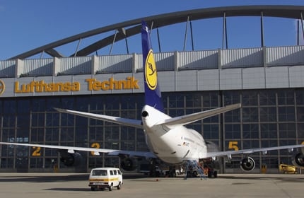 Lufthansa Technik aircraft hanger