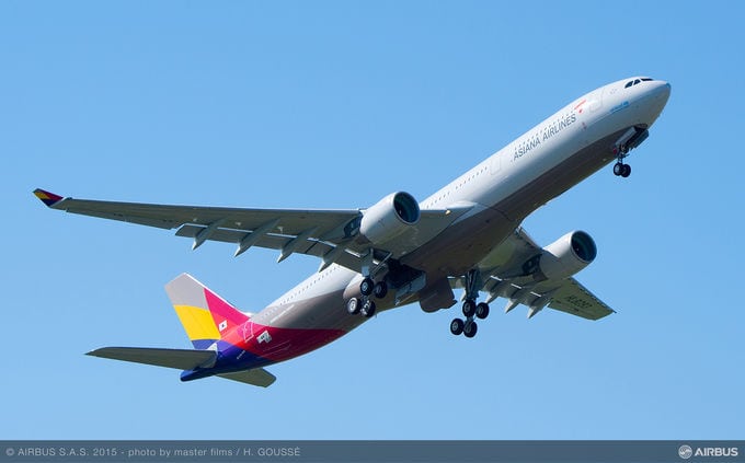 Asiana Airlines A330 in flight