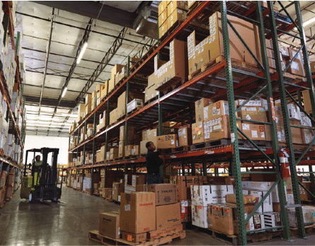 Interior of a Rockwell Collins Intertrade distribution center