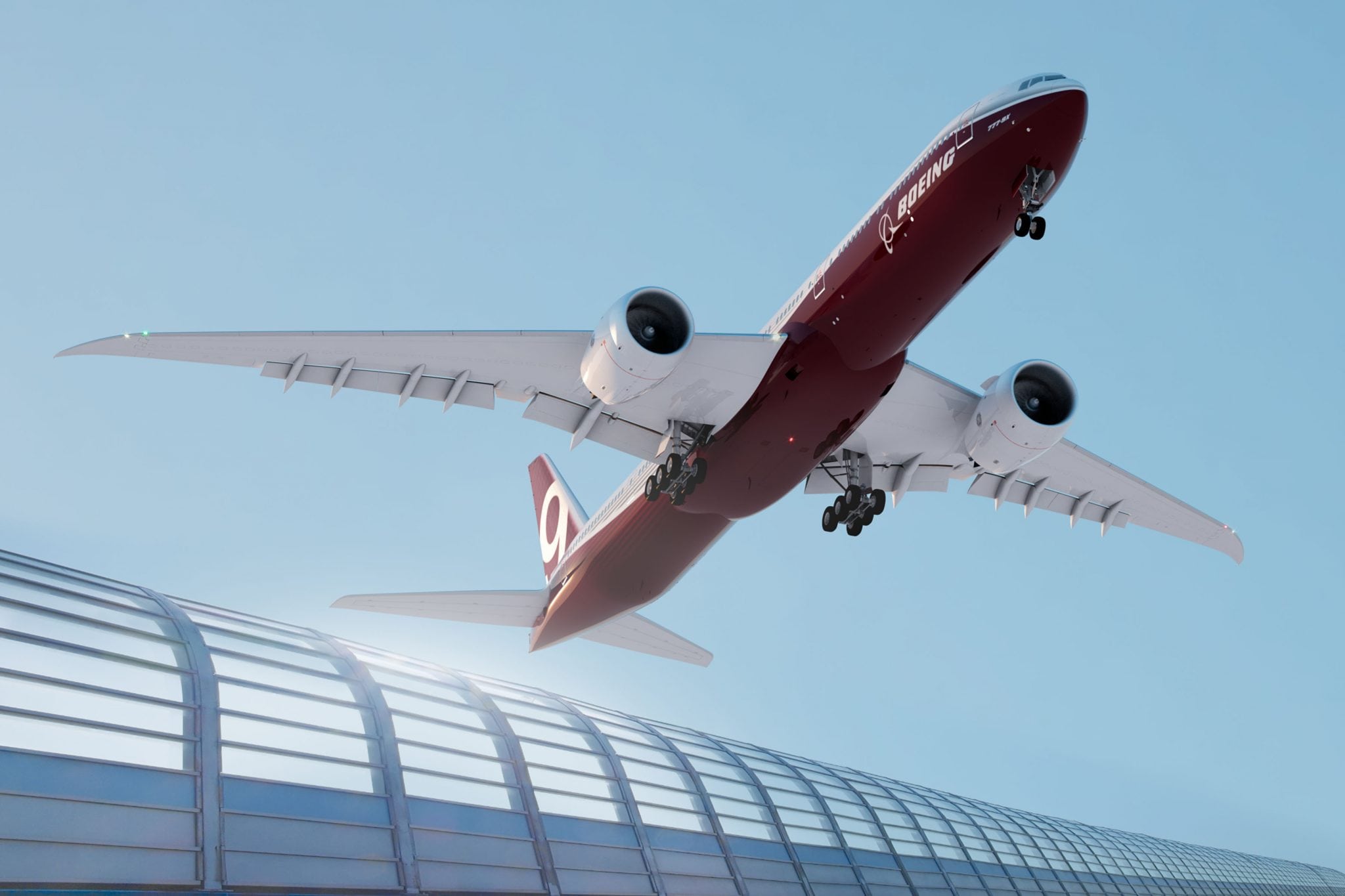 Boeing 777X, rendering