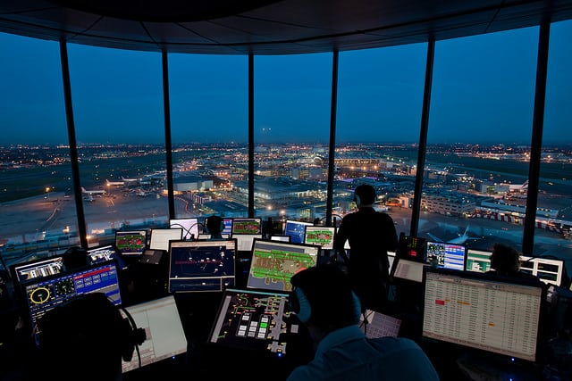 NATS control tower at Heathrow airport. Photo: NATS