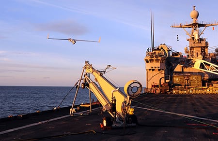 2d3 Sensing launching a maritime UAS. Photo: 2d3