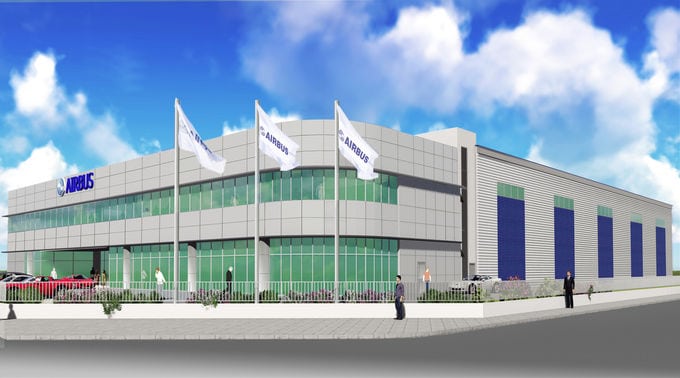 Artist rendering of Airbus Singapore training center