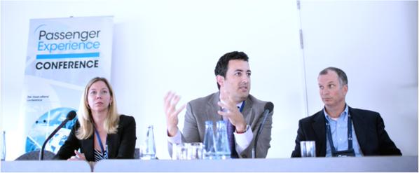 Panelists at the “The Inflight Entertainment and Connectivity Debate: The Future for Inflight Content” session during the Personal Experience Conference in Hamburg, Germany