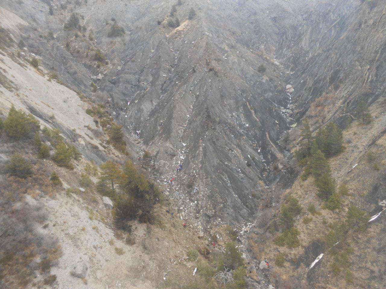 The crash site of Germanwings flight 9525