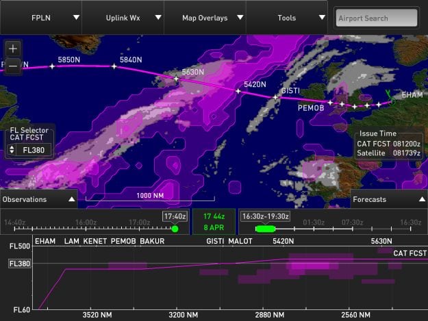 Version 1 of Honeywell’s new real-time weather radar app
