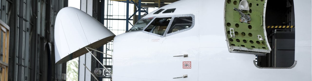 Aircraft undergoing avionics installations