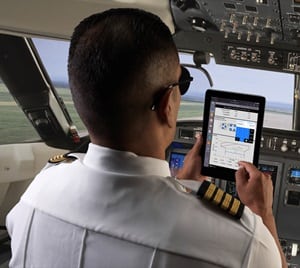 Pilot using Rockwell Collins flight planning, which can now be combined with FANS 1/A