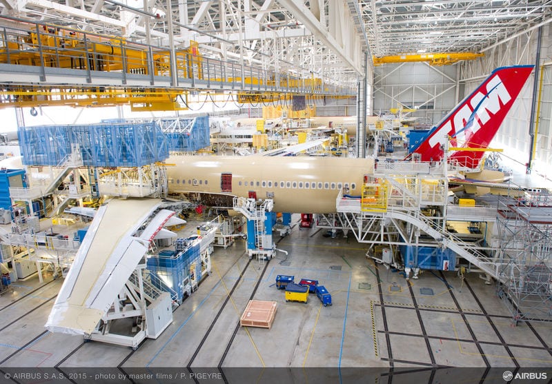 TAM Airlines’ first A350 XWB in final assembly